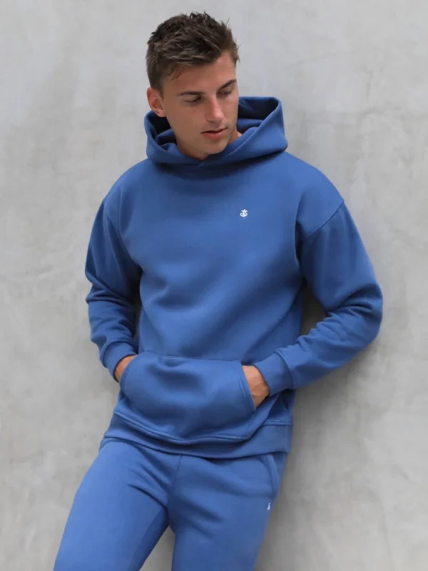 Anchor Relaxed Hoodie - Blue