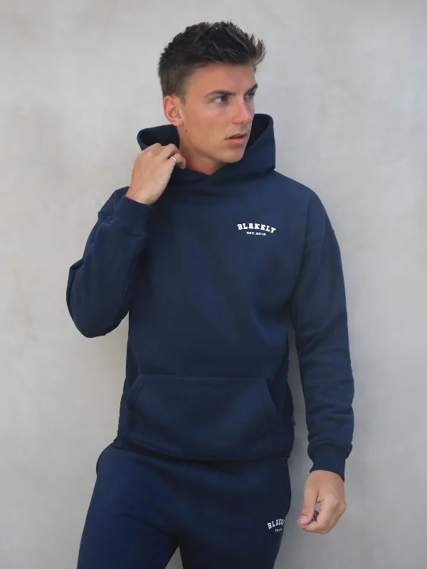 Heritage Relaxed Hoodie - Dark Navy