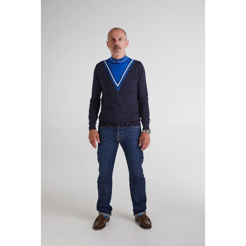 Mr Bridger - The ‘Best’ Navy & Royal Blue - Knit