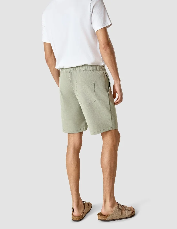 Tech Linen Elastic Shorts Neutral Green