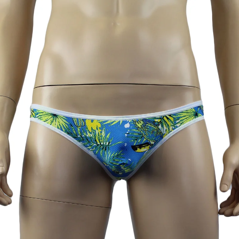 JCSTK - Mens Sexy Silky Poly Leaf Bird G string Thong