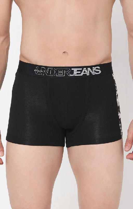 Underjeans by Spykar Men Premium Black Cotton Blend Trunk